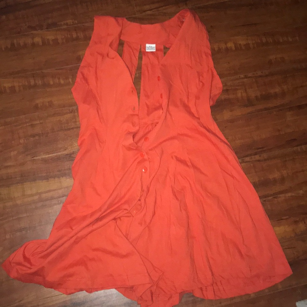 Really adorable/cozy orange romper